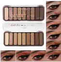 Desert Rose – Palette de fards à paupières 9 couleurs, pigment élevé, minéral mat, imperméable, longue durée, tons terreux naturels, maquillage